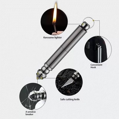 (NO OIL )10000-Strike Permanent Match Fire Starter Waterproof Windproof Survival