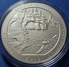 2018 P America The Beautiful Five (5) Ounce Silver Apostle Isl Coin.  Box, COA