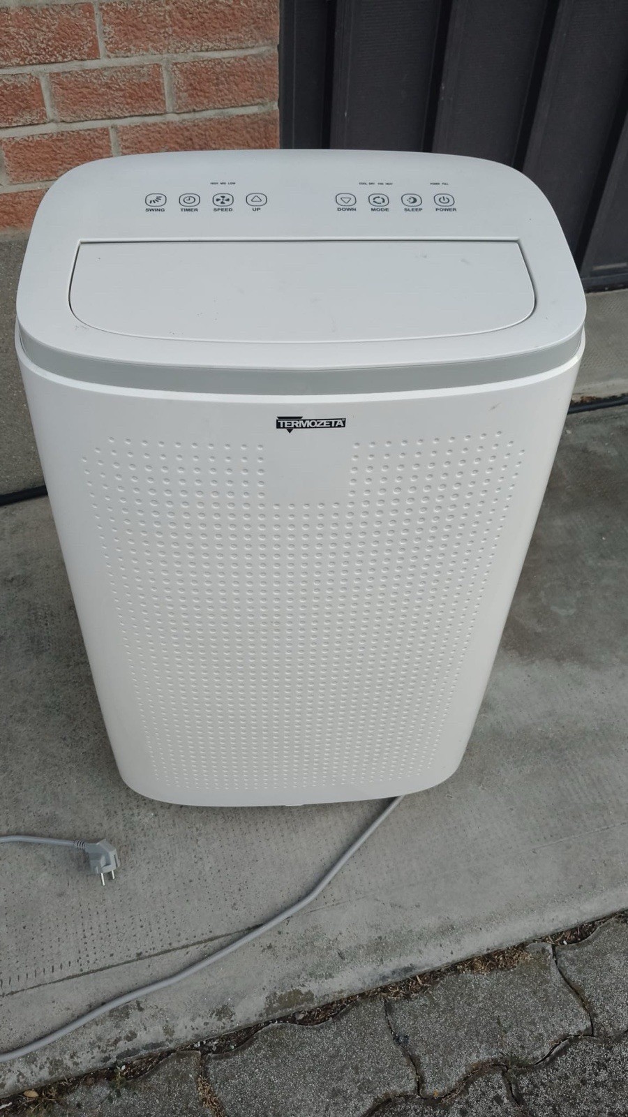 Termozeta Condizionatore portatile bianco con tubo scarico, Timer Sleep Swing