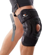 Adjustable Hinged Knee Brace   Dual Side Hinges for ACL, PCL, MCL Injury Supp...