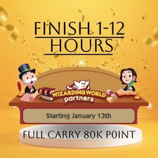 MONOPOLY GO PARTNERS EVENT - WIZARDING WORLD PARTNERS   FULL CARRY 80K POINTS  