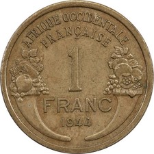 French West Africa - 1 Franc - 1944