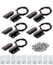 5Pcs Recessed Wired Security Window Gate Contact Sensor Alarm Magnetic Reed Swit