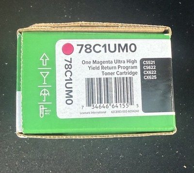 NEW: Lexmark 78C1UM0 Magenta Ultra High-Yield Laser Toner Cartridge