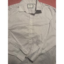 Charles Tyrwhitt Classic Fit Non Iron Dress Shirt 18 36in Gingham Blue