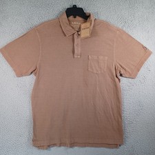 NWT Izod Mens Brown Polo Size Large Collar Short Sleeve Logo Classic Comfortable