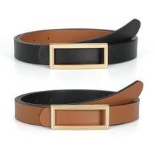 Women Reversible Leather Belts for Jeans Pants Dresses Ladies Fashion Belts w...