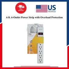 6 ft. 6-Outlet Power Strip with Overload Protection