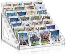 Challenge Coin Display Stand - 7 Tier Vertical Acrylic Military Coin Holder with