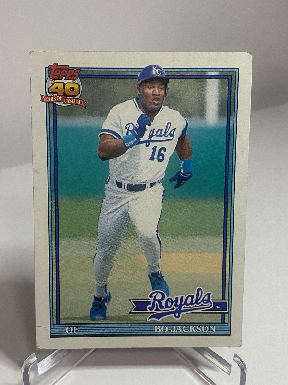 Bo Jackson-1991 Topps 40 Years Of Baseball #600-Royals Free Shipping!