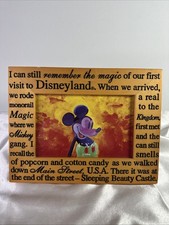 Walt Disney World engraved wood Mickey Mouse Magic Kingdom Picture Frame