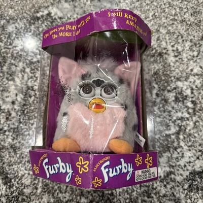 Original 1998 Furby Model 70-800 Grey / Pink W/ Black Spots New In Damaged Box