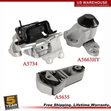 For Ford Explorer 2011-15 V6 3.5L Engine, Automatic Trans 3pcs Motor Mount Kit