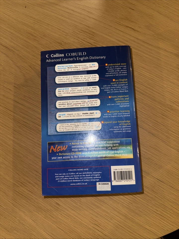 Collins Cobuild Ser.: COBUILD Advanced Learner's English Dictionary by Not... - Image 2 of 2