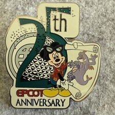 Disney WDW Cast Exclusive Award Pin Epcot 25th Anniversary Mickey Figment LE 🔥