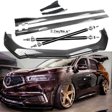 Carbon Fiber Front Bumper Lip Spoiler Side Skirt Body Kits For Acura MD
