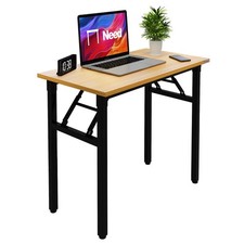 Need Folding Desk Small Desk 31 1/2" No Assembly Foldable Computer Desk for S...
