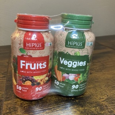 Hi Plus Veggies & Real Fruits Whole Food 90 Vegetarian Capsules