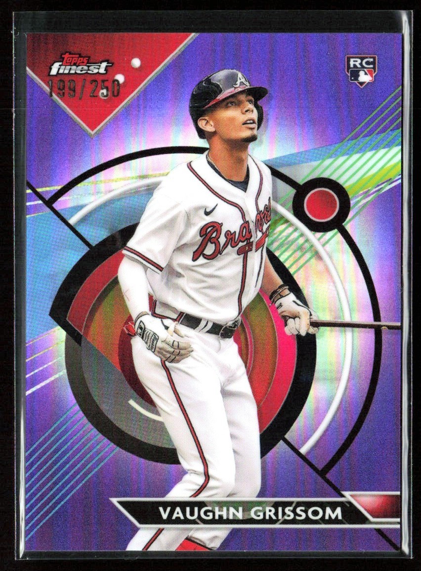 Vaughn Grissom 2023 Topps Finest Purple Refractor RC /250 #88 Atlanta Braves