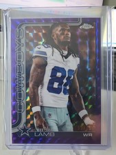 🔥/75 PRPLE GEOMETRIC IV! Ceedee Lamb 25 NFL Topps Chrome #76 Cowboys SICK VET🔥