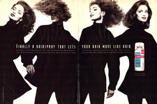Rave Hairspray Pretty Ladies Your Hair Moves Black Clothes Vintage Print Ad 1995