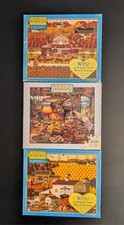 Charles Wysocki Americana 1000 Piece Puzzles Lot of 3 COMPLETE Vintage