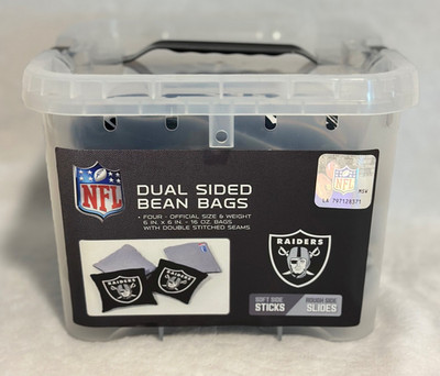 NFL Pro Football Las Vegas Raiders Dual Sided Bean Bags by Wild Sports, 4 Count