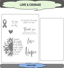 LOVE COURAGE Stamps and Metal Cutting Dies Scrapbooking DIY Card Making