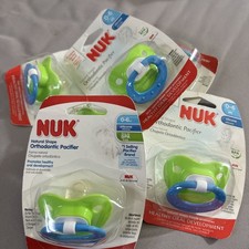 NUK Pacifier Baby Orthodontic 0-6 months Good For Newborns Lot of 6