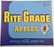 Vintage Original Wenoka Apple Crate Label, American Indian, Dealers Lot of 75