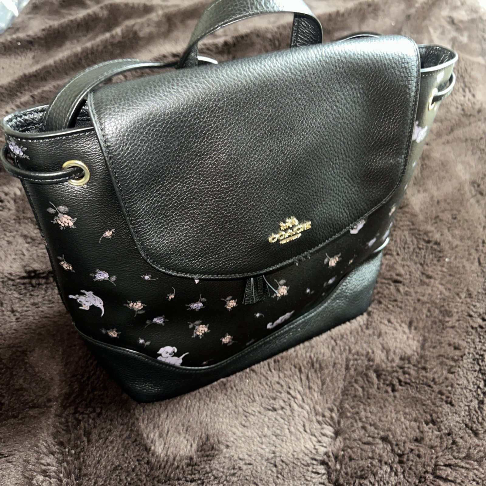 101 Dalmatians  Leather Black Rare Authentic Bnwt