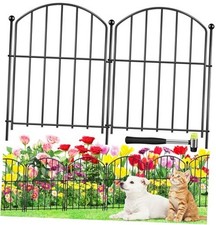 Decorative Garden Fence 17in H x10ft L , Arched 10 Panels-17in H x10ft L 