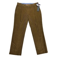 Tommy Hilfiger Mens Relaxed Modern Fit Pleated Corduroy Suit Pants Camel 34x30