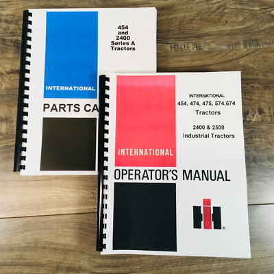 #ad International 454 Tractor Parts Operators Manual Set Catalog Book $46.97