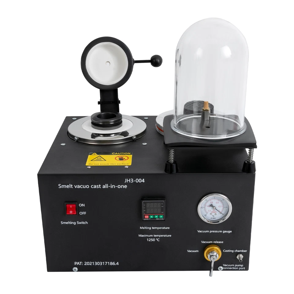 Máquina de vacío fundido 2 kg 1/2 HP joyería plata metal precioso herramienta de fundición Foto 4 de 4