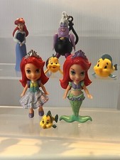 Disney Little Mermaid Ariel Flounder Lot Ursula Jakks Pacific 7 Toys Figures