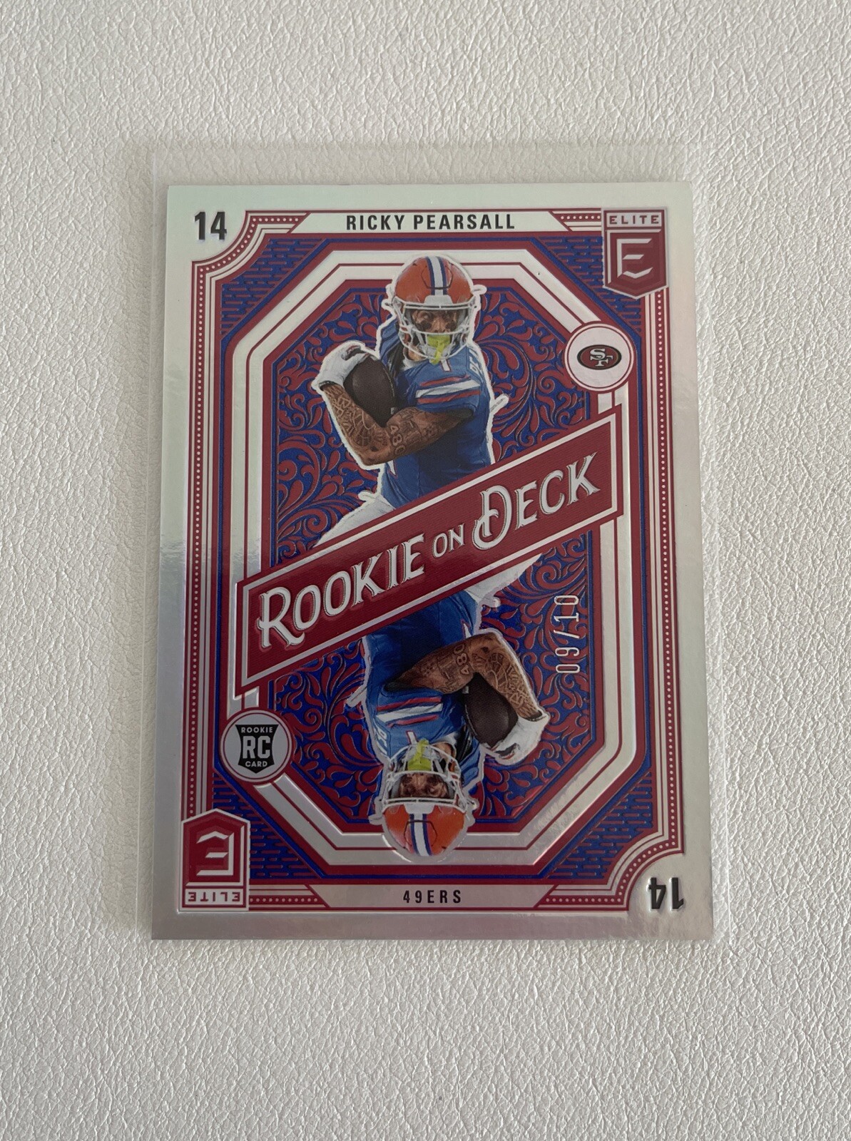 2024 Donruss Elite Football RC Rookie on Deck Blue /10 Ricky Pearsall #19 49ers