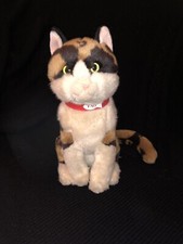 Fao Schwarz Toys R Us Large 12 in Calico Sitting Cat Kitten Stuffed Plush Toy