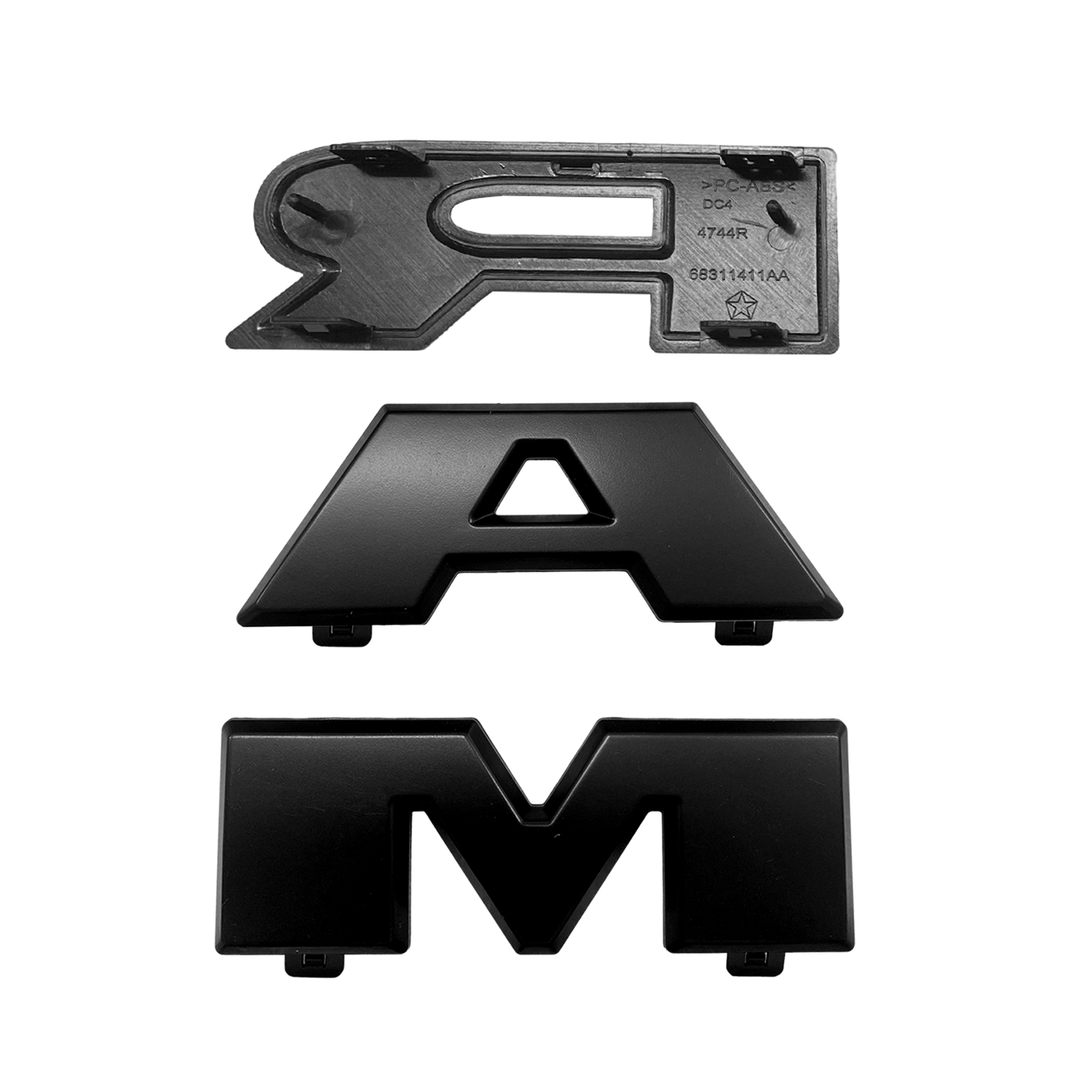 20192023 Matte Black Front Grille Emblem for RAM 1500 Nameplate Grill