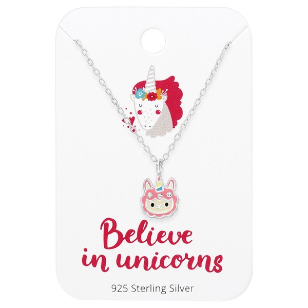 Lama Kinder Halskette 925 Silber MäDchen Kette Mit AnhäNger Schmuck Geschenk-image