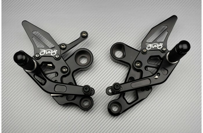 Commandes reculées AVDB alu CNC or anodisé haute précision pour Yamaha Tracer 900 GT