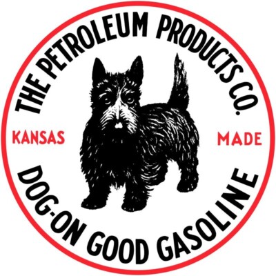 Dog-On Good Gasoline, Scottie Dog Theme NEW Sign 40'' Dia. Round USA STEEL
