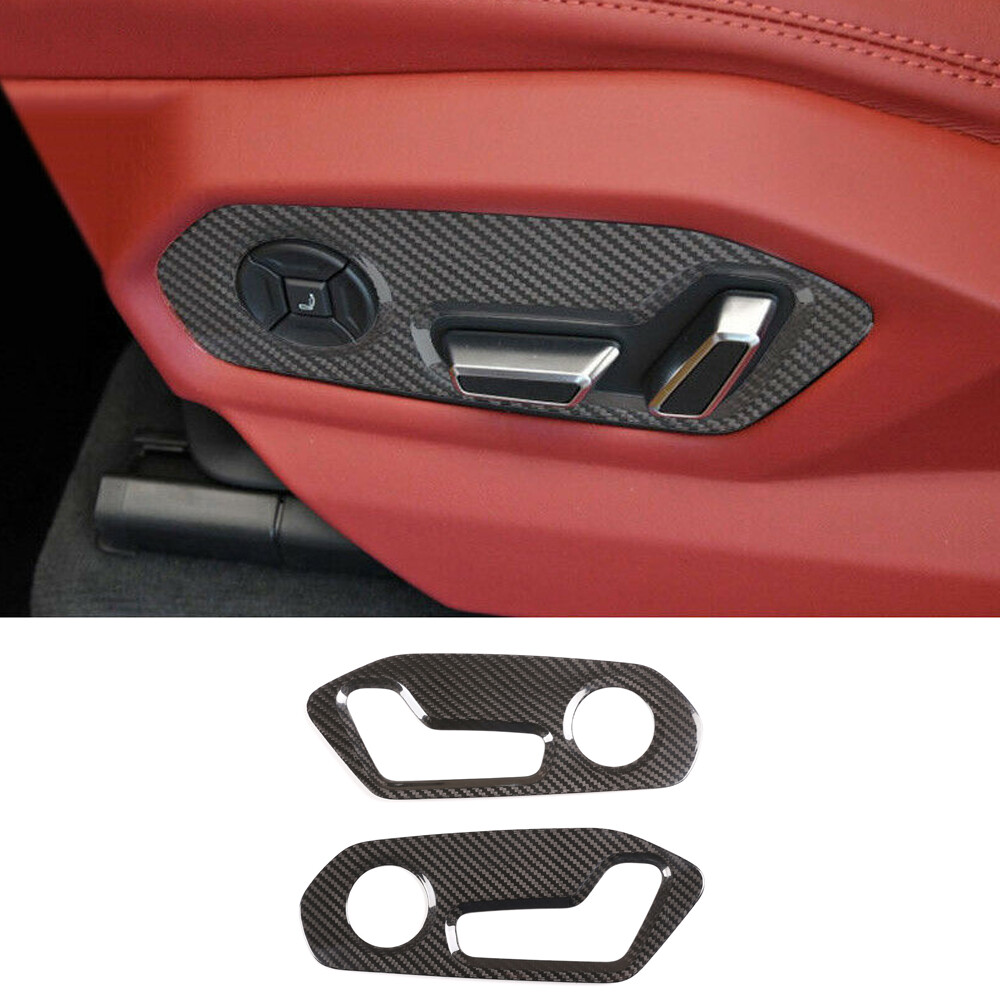 Real Carbon Fiber Seat Adjustment Button Panel Trim For Lamborghini URUS 2018-23