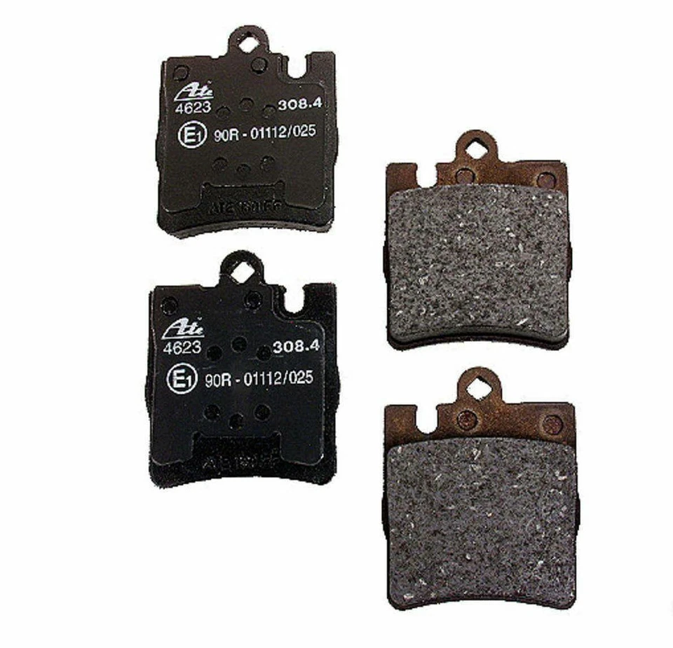 2 ATE TRASERO Freno DISCO SÓLIDO Rotor Kit + Juego de almohadillas para Mercedes c240 CLK VER FiTMENT Foto 4 de 4