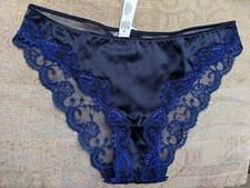 Lise Charmel France Design Splendeur Soie Silk Blend Bikini Panty Navy Medium