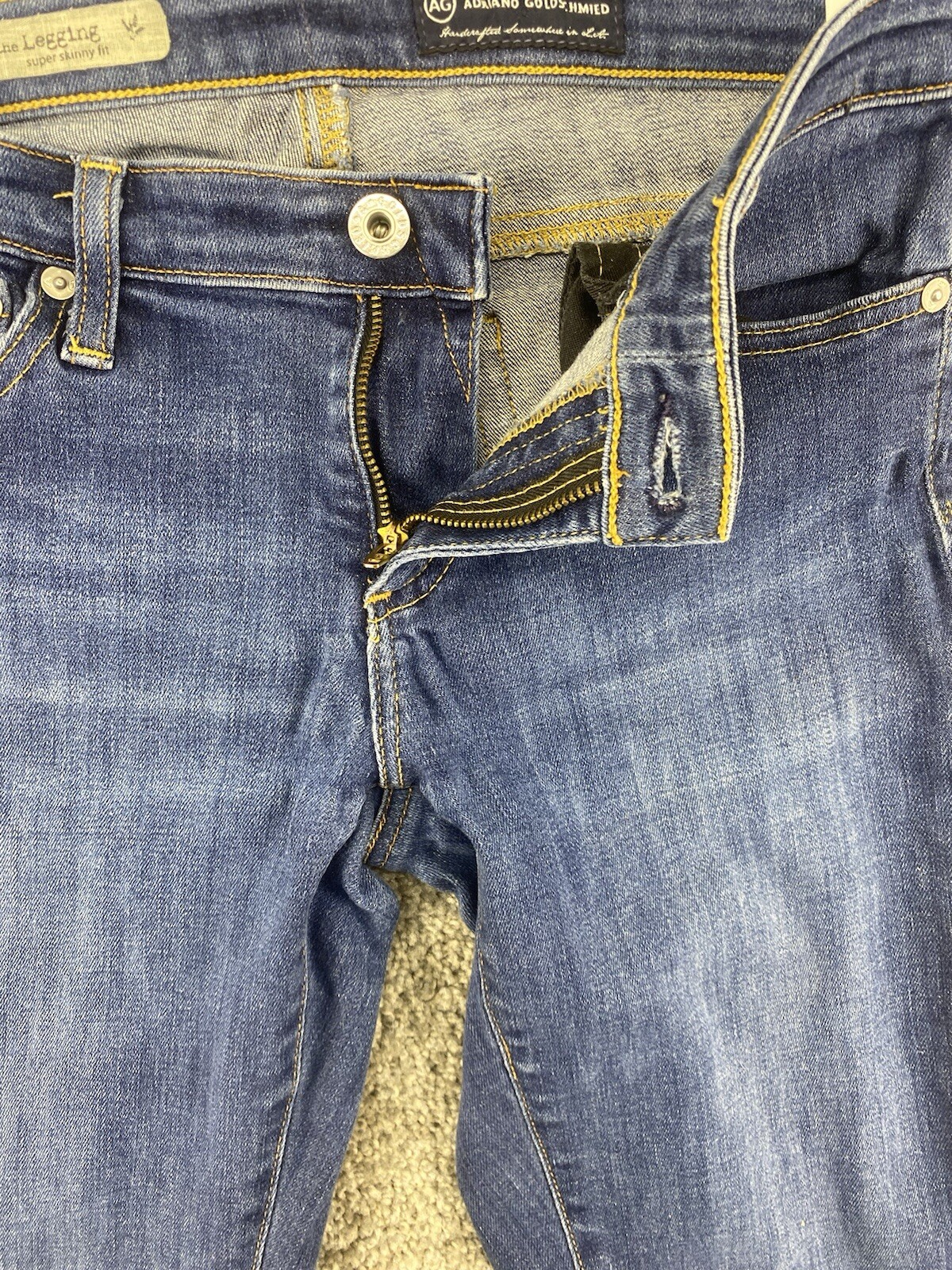 AG Adriano Goldschmied Jeans Sz 28R The Legging Super Skinny Women's Dark Wash thumbnail 7