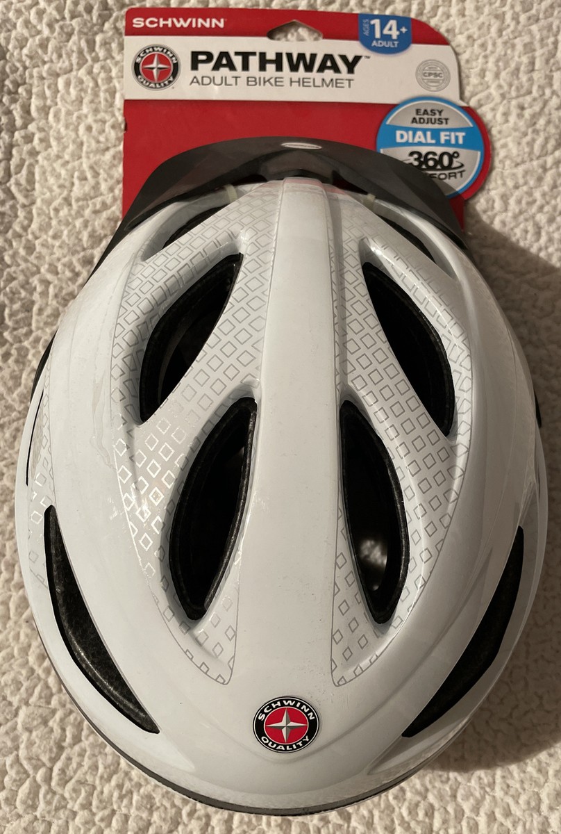 schwinn pathway adult bicycle helmet Schwinn Pathway Adult Bicycle Helmet with Removable Visor, ages 14+, White  Bike