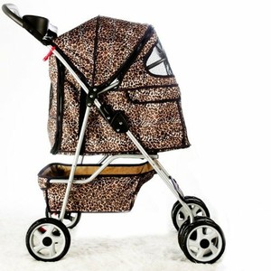 leopard pet stroller