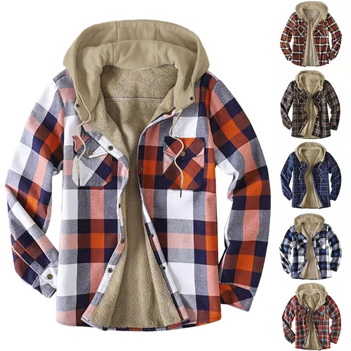 flannel fleece lined hoodie