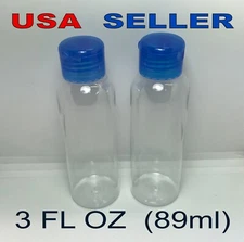 2 Pcs Empty Bottles 3 FL OZ (89ml) Cosmetic clear plastic Tube Container Travel